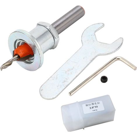 Fraise à Chanfrein - Acier Allié - Pour Bois Plastique Métaux Tendres Aluminium - Réglable avec Limiteur - Kit Complet avec Boîte de Rangement (1/5)
