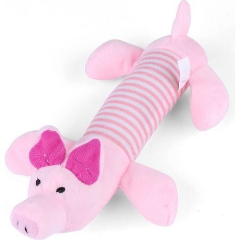 Jeffergarden 3 Types de formes d'animaux différents, jouet pour animaux de compagnie, chiot à mcher, son en peluche grinant, cadeau cochon rose (1/5)