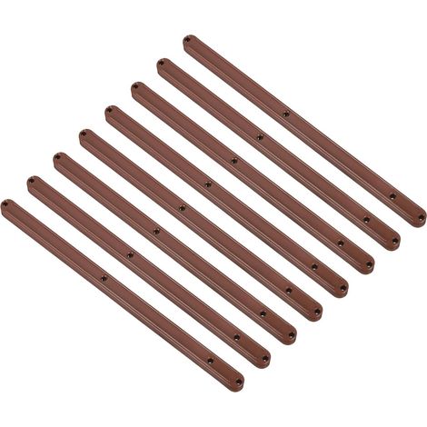 Glissières de Tiroir, 8 Pièces 300mm - Glissières de Tiroir en Plastique, Rails de Guidage Rainurés Montés sur le Côté pour Tiroirs de Meubles de Chevet Armoires Commodes (Marron) (1/5)