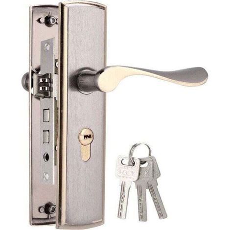 Serrure de Porte, Poignées de Serrure de Porte en Aluminium Serrures de Porte Intérieur Sécurité à la Maison pour Chambre, Salon, Cuisine, etc. (1/4)