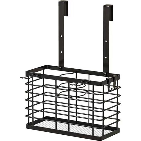 Support pour sèche-cheveux – Organiseur d'outils pour cheveux 3 en 1, support pour sèche-cheveux réglable en hauteur, organisateur de salle de bain mural/porte d'armoire pour fers plats/à friser, liss