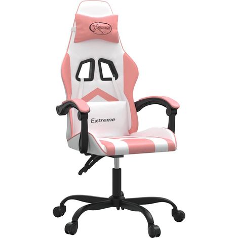 Maison Exclusive - Sedia da Gaming Bianco e Rosa in Similpelle (1/5)