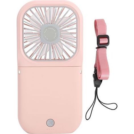 Mini, faltbar, tragbar, 3 Geschwindigkeitsstufen, USB-aufladbar, geräuscharm, für Zuhause, Büro und Outdoor-Aktivitäten, pink (1/5)