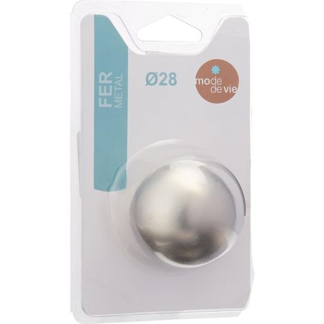 Embout Boule Chrome Satiné Ø28 - Ateliers 28