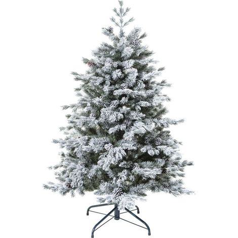 Paris Prix - Sapin De Noël Enneigé yukon 180cm Blanc (1/2)