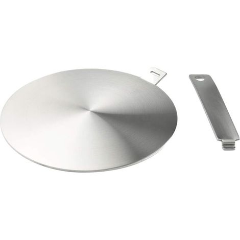 Adaptateur Induction,Disque convertisseur de Plaque de Cuisson à Induction, Plaque de Diffusion de Chaleur, avec poignée et Base séparables (24cm) (1/5)