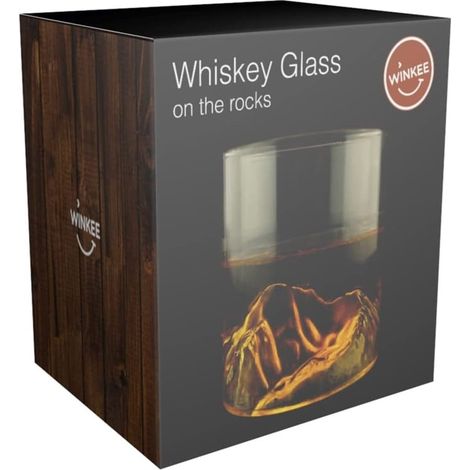 Bicchiere da whisky con ghiaccio, regalo originale delle montagne (1/3)