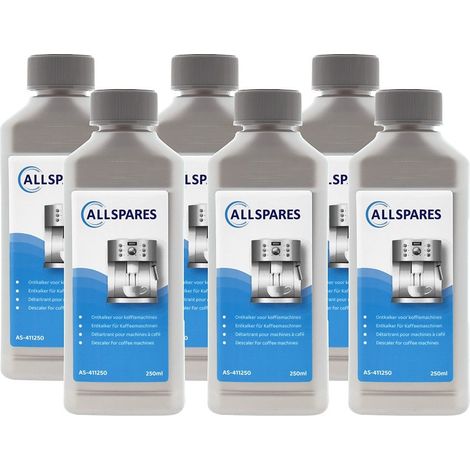 Descalcificador universal AllSpares (6 unidades de 250 ml) para cafeteras compatibles con Saeco/Philips CA6700 y Gaggia 21001681 (1/5)
