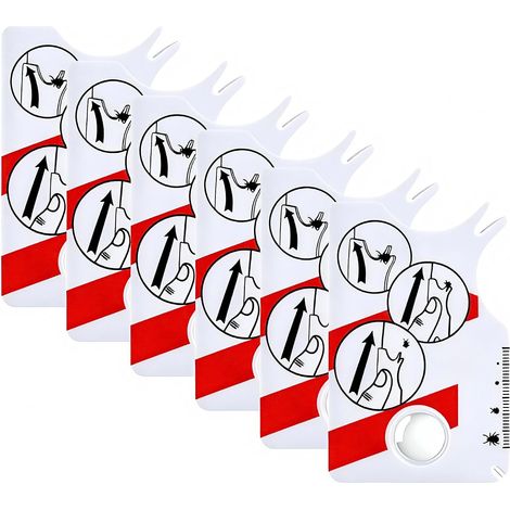 Lot de 5 cartes à tiques pour enfants, avec loupe, loupe, carte à tiques humaine, pour chien, chat, anti-tiques, rapide et sûre, anti-tiques, anti-tiques (1/5)