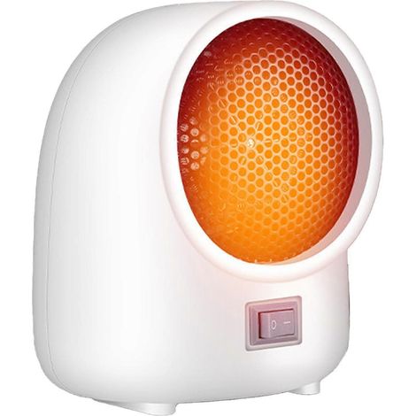 Mini chauffage d'appoint à chauffage rapide avec protection contre la surchauffe, idéal pour les petits espaces et parfait pour la maison ou la table. Blanc, prise européenne 220 V. (1/5)