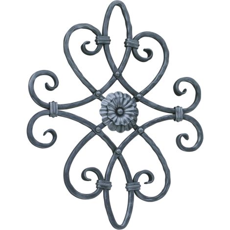 IAM DESIGN Zierelement 430x530mm aus geschmiedetem Eisen passend zu Schmiedeeisen Treppengeländer (1/5)