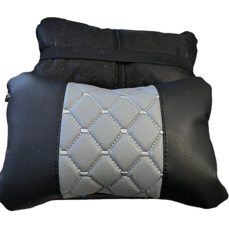 Set mit 2 universellen Nackenkissen fürs Auto für besseren Komfort bei langen Fahrten, grau