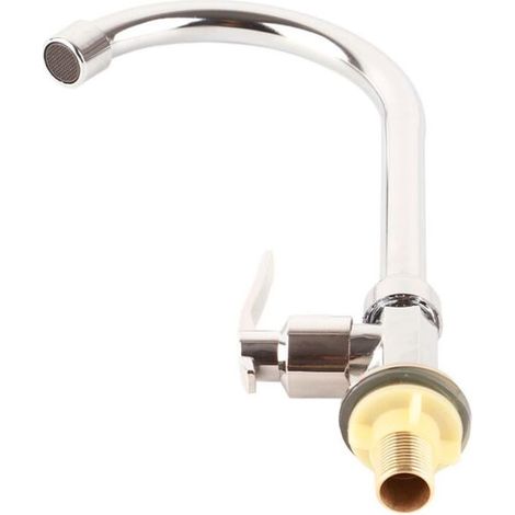 Robinet cuisine vertical simple eau froide Filetage G1/2" Usage domestique Design moderne Pour remplacement ou rénovation cuisine (1/5)