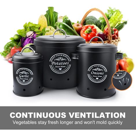 Boîte de rangement pour pommes de terre pour ail usage quotidien (1/4)