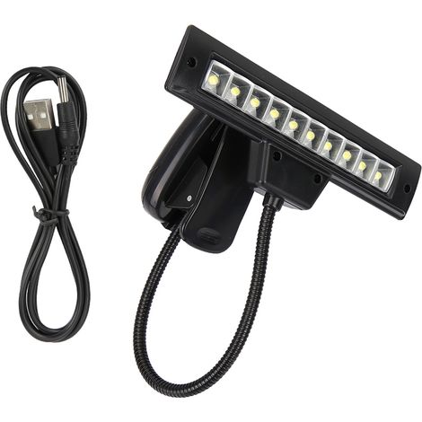 Lampe de pupitre portable pour orchestre, pince flexible, interface USB, lampe de lecture LED (1/5)