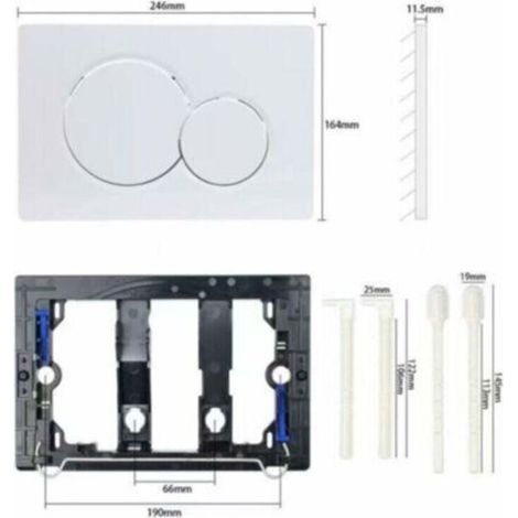 Weiß. Passend für Geberit SIGMA01 Bedienfeld, verdeckter Wassertankknopf 115.770 (1/2)