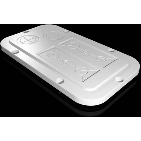Rittal AX 2561.200 placa de plástico gris 149x256 mm