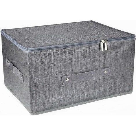TRADE SHOP - Scatola Box Salvaspazio Portatutto Contenitore Organizer Cerniera 60x45x24cm 79418 -