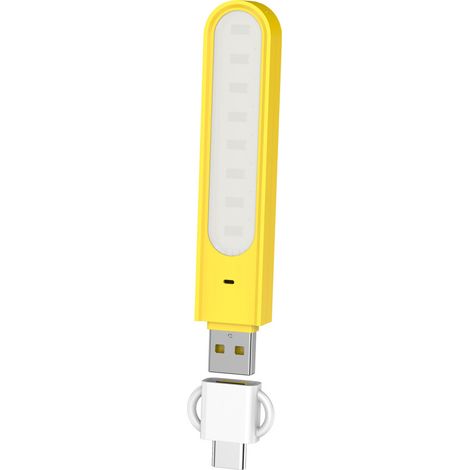 Lampada da scrivania portatile dal design elegante - Spina gialla di tipo C