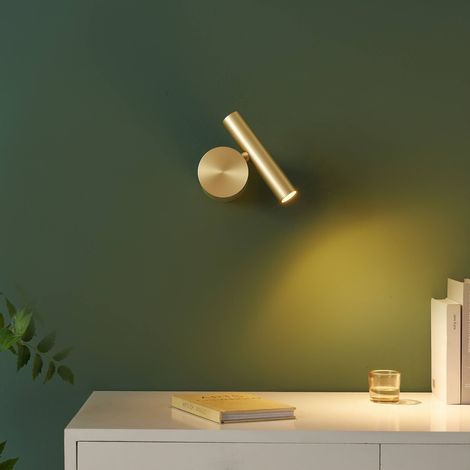 Orientierbare und dimmbare goldfarbene LED-Leselampe - Isévia (1/5)