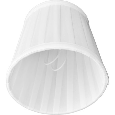 Lot de 2 petits abat-jour résistants à l'usure, lisses, raffinés, légers, sûrs et pratiques pour lampes de table (0205 Blanc). (1/5)