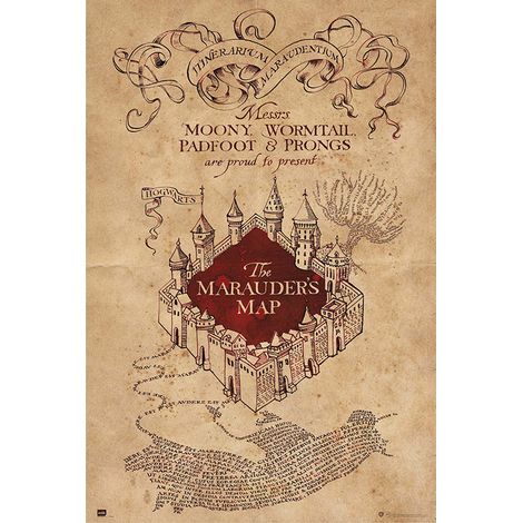 Poster harry potter marauder's map