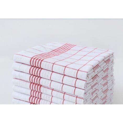 Paños de cocina (juego de 6), 45 x 62 cm - Rojo (1/4)