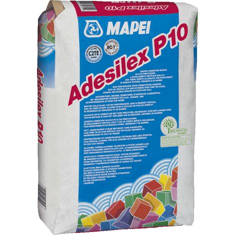 Mapei adesilex p10 adesivo per piastrelle bianco 25 kg