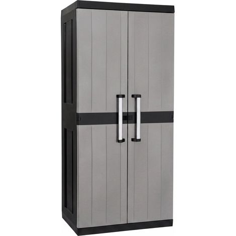 Toomax Armadio 2 Ante Garage Mega Utility Cabinet – Mobile Porta Attrezzi con 4 Ripiani Regolabili
