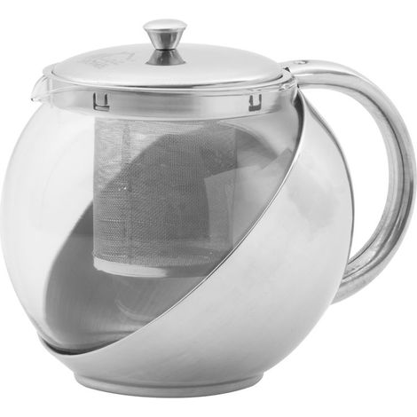 Teekanne MagicHome TP108, 1100 ml, Glas/Edelstahl (1/3)