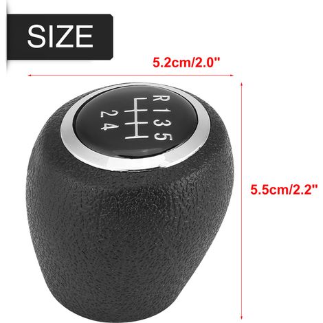 Pomello del cambio a 5 marce nero e argentato per Chevrolet Cruze (2008-2012) (1/5)