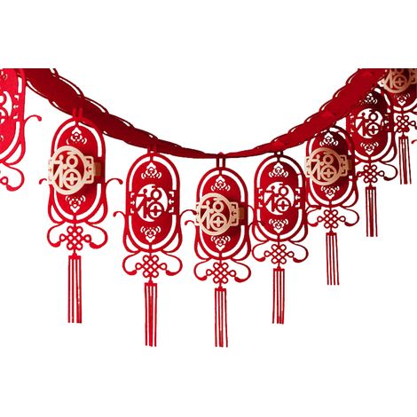 Traditionelle chinesische Neujahrs-Hängedekoration, Frühlingsfest-Dekoration für Zuhause und Büro, Typ 1 Banner (1/2)