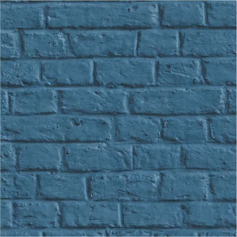 Stone tile wallpaper wall Profhome 369123 non-woven wallpaper slightly textured with tangible texture matt blue 5.33 m2 (57 ft2) (1/5)