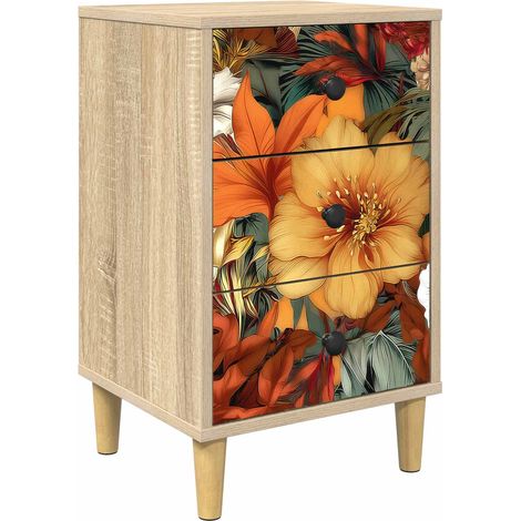 Nachttisch GENNEP Sonoma-Eiche 36 x 33 x 60 cm Holzwerkstoff vidaXL (1/5)