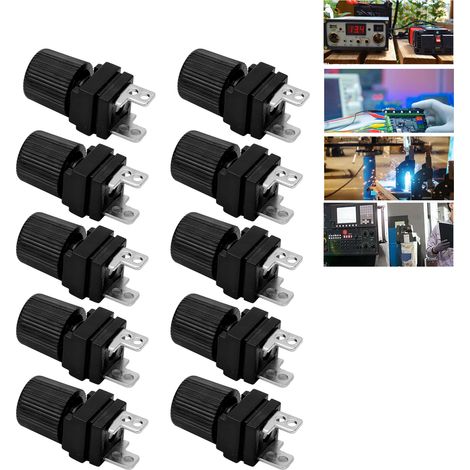 J.50017 Blocs de connexion pour onduleur 300-500 W, blocs de connexion carrés, lot de 10, noir (1/5)