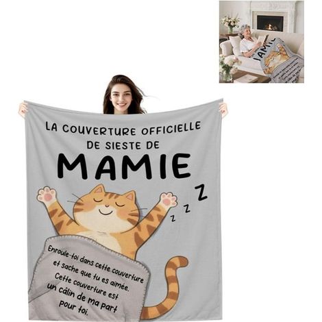 Offizielle Oma-Mittagsschlammer-Decke - Lustiges Geschenk zum Geburtstag, zum Großmuttertag oder zu Weihnachten