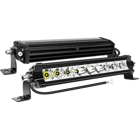 Barre LED 11'' 28 cm 30W 3000LM Rampe LED 12V 24V IP67 Rangée Unique Barres Lumineuse LEDs Feux Antibrouillard pour 4x4 Voiture Camion Tracteur Bateau Offroad Véhicule, 6000K Blanc (1/5)