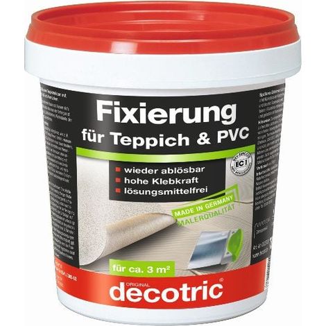 Decotric Fixierung für Teppich und PVC 750 g Kleber Teppich Teppichkleber