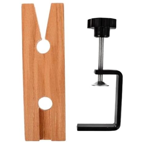 Étau de table Ciieeo pour petits travaux manuels, en acier et bois, pince de table réglable, pour la fabrication et le polissage de bijoux (1/5)