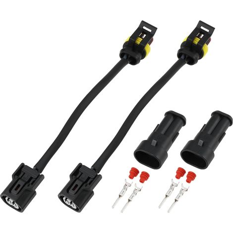 Motorcycle Auxiliary Headlight Adapter Cable Kit (2 Cables) 08V73MKSE00 Compatible with Honda CRF 1100 NC 750X XL (1/5)