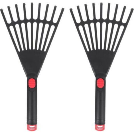 Râteaux à gazon 2 pièces Râteaux en plastique Râteaux de jardinage pratiques Râteaux à feuilles mortes durables (1/5)