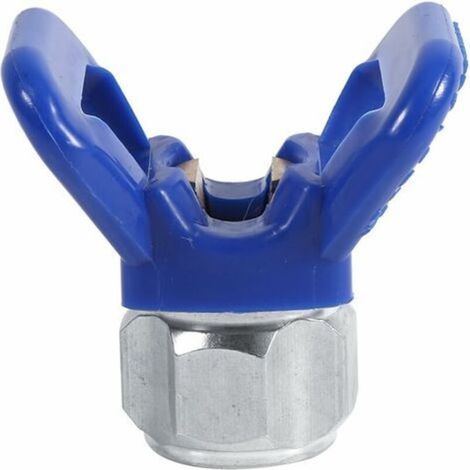 Pistolet à peinture AIRLESS, protecteur de siège de buse plat pour outils de pulvérisation accessoires de pulvérisateur de siège de buse (bleu) (1/4)