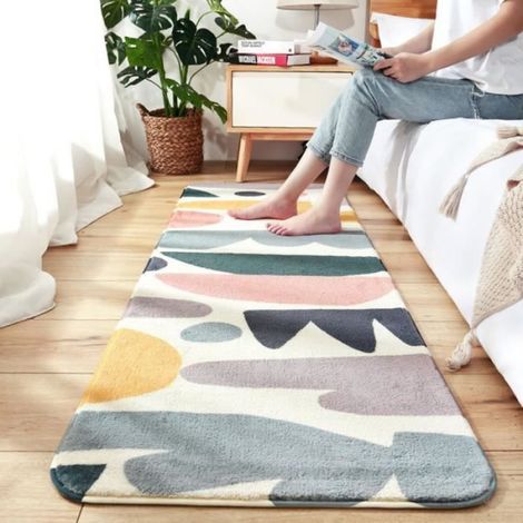 Tapis de Chambre Couloir Rectangulaire antiderapant Motifs Graphiques abstraits 40x120cm