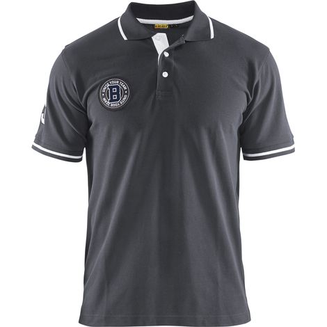 Polo de trabajo edición limitada 9175 - Gris oscuro/Blanco XS