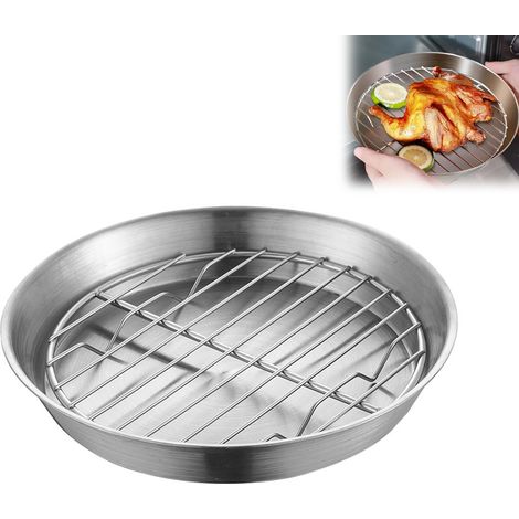 Ensemble de grilles de cuisson en acier inoxydable avec fonction d'égouttage et plaque de cuisson pour biscuits - facile à nettoyer - grille (1/5)