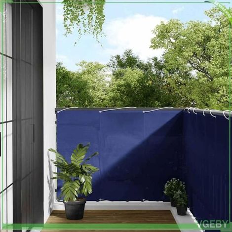 4000291 écran de balcon bleu 120x700 cm 100% polyester oxford (1/5)