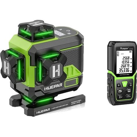 Niveau laser, 16 lignes, connectivité Bluetooth, ce produit est disponible en plusieurs variantes, et cette variante particulière est le SET-4 avec une fonction de mesure (1/2)