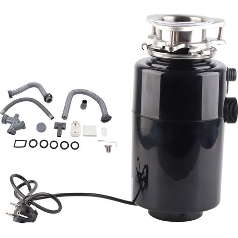 Broyeur de déchets alimentaires 1HP Puissance élevée Grande vitesse Faible bruit Noir Télécommande 110-240V Prise EU (1/5)