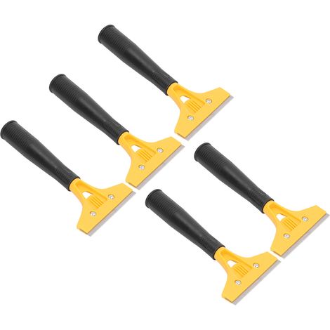 Lot de 5 grattoirs multifonctions pour vitres, carrelage et peinture, raclette portable avec lame de nettoyage (1/5)