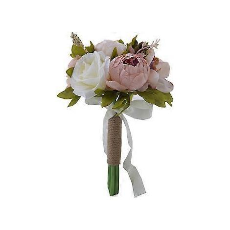 Zeitlose Seidenblumen, Brautstrauß mit realistischen künstlichen Pfingstrosen für einen unvergesslichen Hochzeitstag